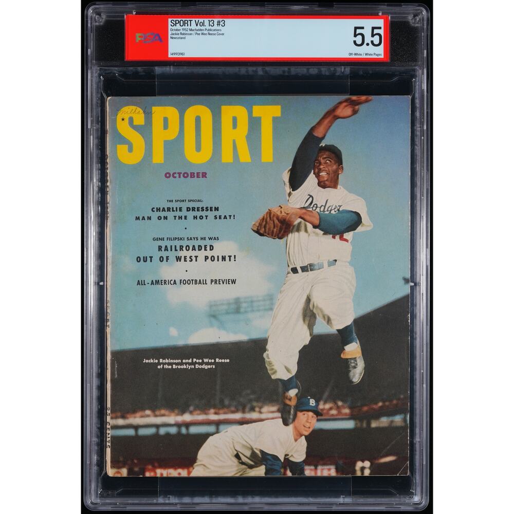 1952 Sport Jackie Robinson Magazine PSA 5.5 Brooklyn Dodgers HOF MLB Baseball